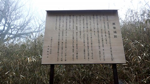 Sign for Takasu-jo Castle Ruin Monument