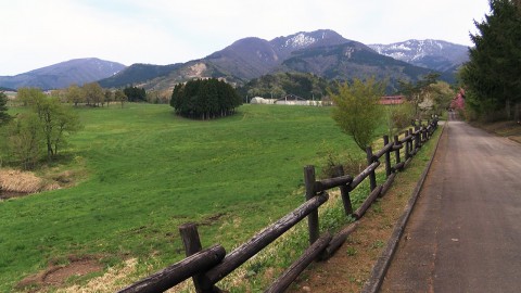 奥越高原牧場と経ヶ岳