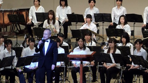 The graduates of Takefu Commercial High School Wind Band