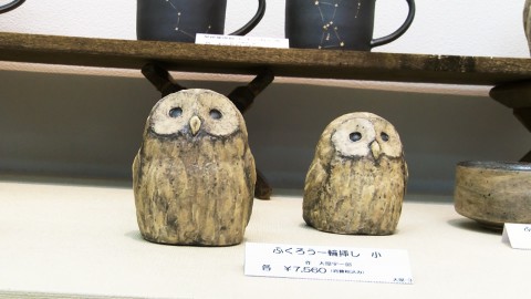 Mr.Uchiro Oya  Small vases of owl