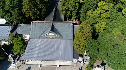  Fukui Gokoku Shrine seen from the sky.