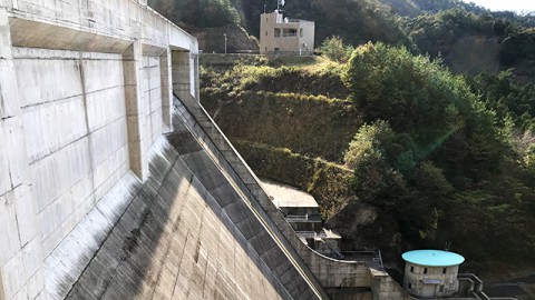 The monitoring facility of Otsuro Dam