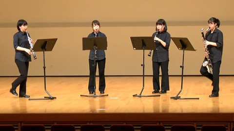 Takefu Commercial High School Wind Band clarinet quartet
