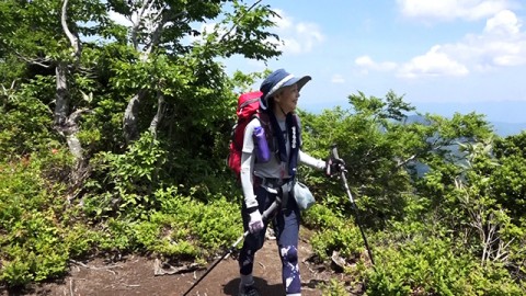 Ms. J who has just started hiking in mountains this year participated in our video
