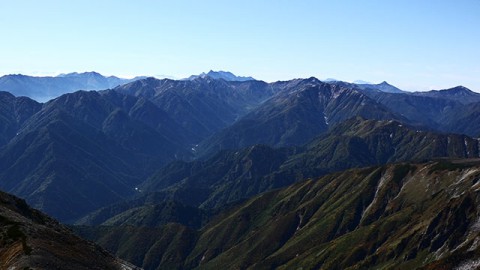 Yari-Hodaka range of peaks from Tateyama