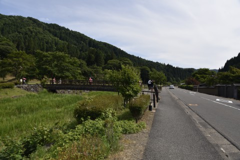 Ichijodani Asakura Clan Ruins and the bridge in the rich nature