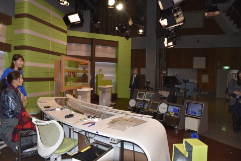 inside of NHK Fukui's studio