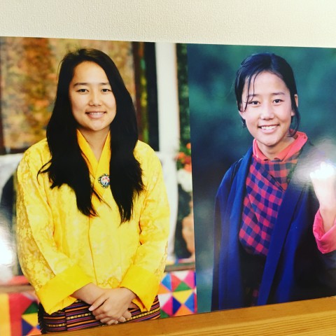 Ms. Sonam Choki, left photograph is 23 years old, right photograph is 14 years old 