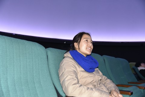 Ms. Sonam Choki's first experience in the planetarium
