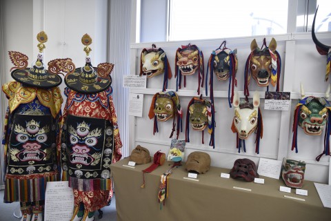 costumes and masks for a Bhutanese festival