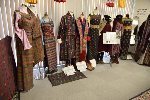 Bhutanese dresses are exhibited